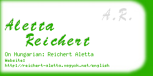 aletta reichert business card